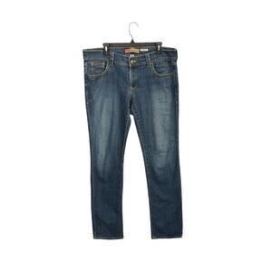 2000s Ultra Low Rise Skinny Blue Jeans Old Navy Size 14 Long Large Y2K Stretch